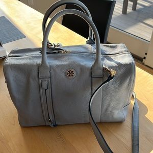 Tory Burch light blue bowler bag, pristine condition